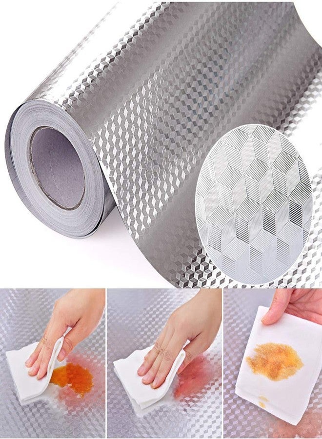 HomeFast Kitchen Backsplash Waterproof Aluminum Foil Stickers, Kitchen Oil Proof Wallpaper, Self Adhesive Kitchen Aluminum Foil Stickers (40cm X 100cm) - Image 1